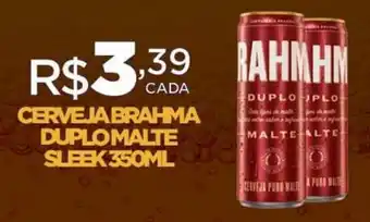 DB Supermercados CERVEJA BRAHMA DUPLO MALTE SLEEK 350ML oferta