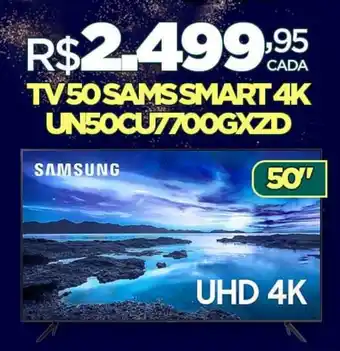 DB Supermercados TV 50 SAMS SMART 4K UN50CU7700GXZD oferta