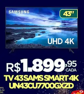 DB Supermercados TV 43 SAMS SMART 4K UN43CU7700GXZD oferta