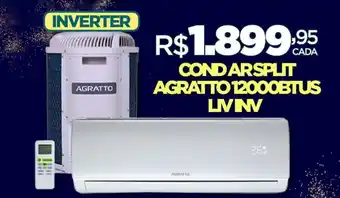 DB Supermercados COND AR SPLIT AGRATTO 12000BTUS LIV INV oferta