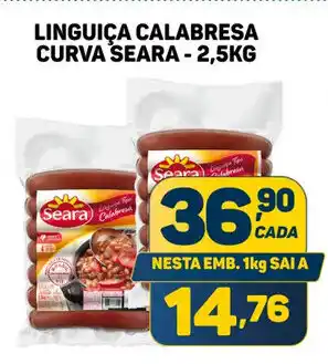 Dom Atacadista LINGUIÇA CALABRESA CURVA SEARA - 2,5KG oferta