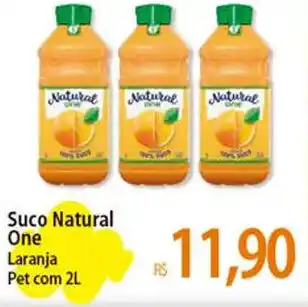 Atacadão Suco Natural One Laranja Pet com 2L oferta