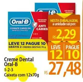 Atacadão Creme Dental Oral-B 1-2-3 Caixeta com 12x70g oferta
