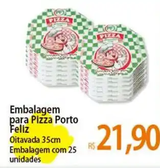 Atacadão Embalagem para Pizza Porto Feliz Oitavada 35cm Embalagem com 25 unidades oferta