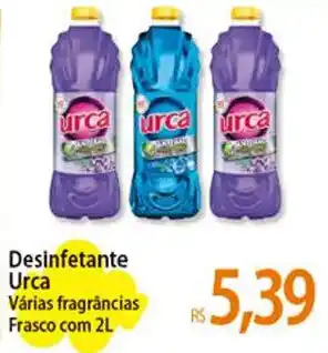 Atacadão Desinfetante Urca Várias fragrâncias Frasco com 2L oferta