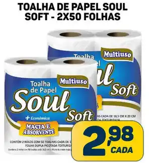 TOALHA DE PAPEL SOUL SOFT-2X50 FOLHAS