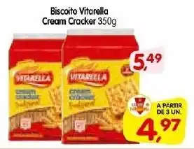 Cercadão Biscoito Vitarella Cream Cracker 350g oferta