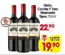 Cercadão Vinho Concha y Toro Reservado Tipos 750ml oferta