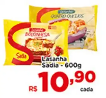 Shibata Supermercados Lasanha Sadia - 600g oferta