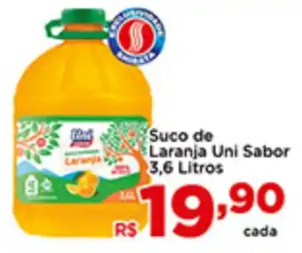 Shibata Supermercados Suco de Laranja Uni Sabor 3,6 Litros oferta