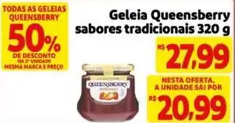 Extra Supermercado Geleia Queensberry sabores tradicionais 320 g oferta