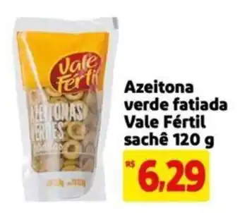 Extra Supermercado Azeitona verde fatiada Vale Fértil sachê 120 g oferta