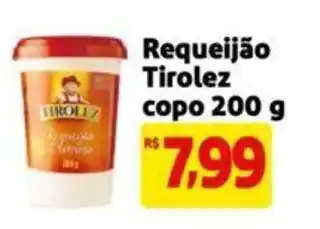 Extra Supermercado Requeijão Tirolez copo 200 g oferta