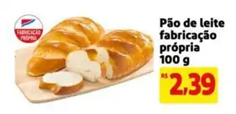 Extra Supermercado Pão de leite fabricação própria 100 g oferta