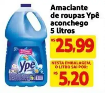 Extra Supermercado Amaciante de roupas Ypê aconchego 5 litros oferta