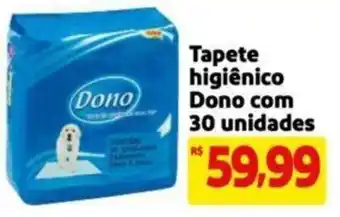Extra Supermercado Tapete higiênico Dono com 30 unidades oferta