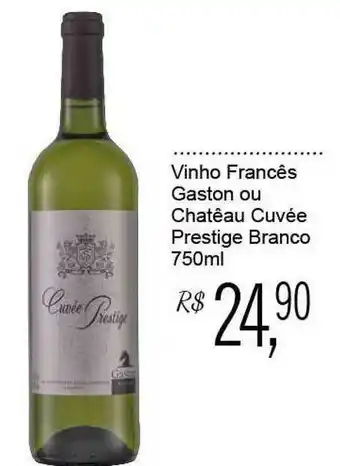 Festval Vinho Francês Gasto Ou Château Cuvée Prestigue Branco 750ml oferta