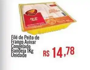Mart Minas Filé De Peito De Frango Avivar Congelado bandeja 1kg unidade oferta