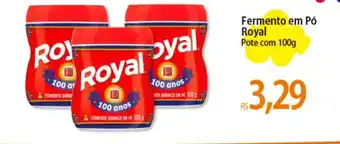 Atacadão Fermento em Pó Royal Pote com 100g oferta