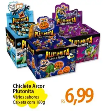 Atacadão Chiclete Arcor Plutonita Vários sabores Caixeta com 180g oferta