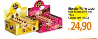 Atacadão Biscoito Wafer Lacta Ouro Branco/Sonho de Valsa Caixeta com 15x25g oferta