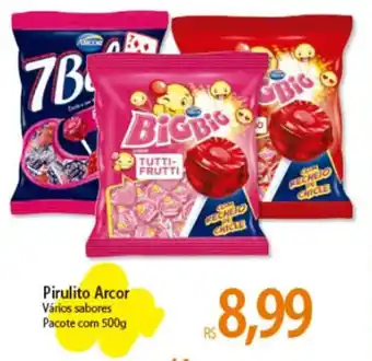 Atacadão Pirulito Arcor Vários sabores Pacote com 500g oferta