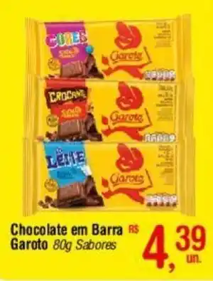 Fort Atacadista Chocolate em Barra Garoto 80g Sabores oferta