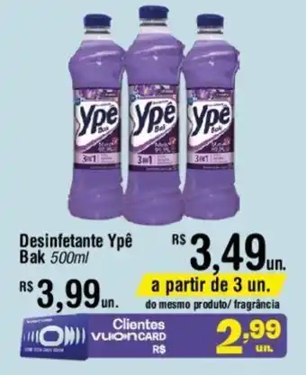 Fort Atacadista Desinfetante Ypê Bak 500ml oferta