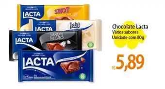 Atacadão Chocolate Lacta Vários sabores Unidade com 80g oferta