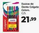 Peruzzo Escova dental colgate colors c/5 oferta