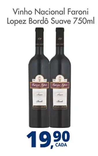 Delta Supermercados Vinho Nacional Faroni Lopez Bordô Suave 750ml oferta