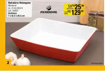 Preçolândia Refratário Retangular Cerâmica Meridional oferta