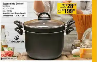 Espaguete Gourmet Alumínio Com Reverstimento Antiaderente Meridional