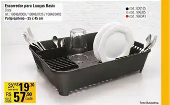 Escorredor Para Louças Basic Coza
