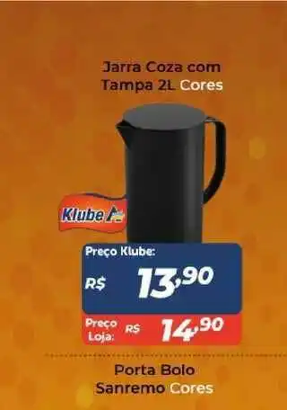 Atakarejo Jarra Coza Com Tampa 2L Cores oferta