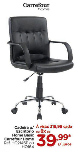 Carrefour Cadeira p/ Escritorio Home Basic Carrefour Home oferta