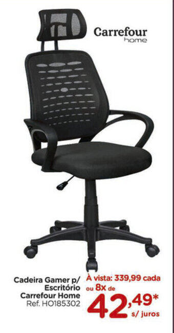 Carrefour Cadeira Gamer p/ Escritorio Carrefour Home oferta