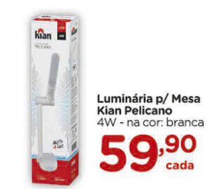 Carrefour Luminaria p/ Mesa Kian Pelicano oferta