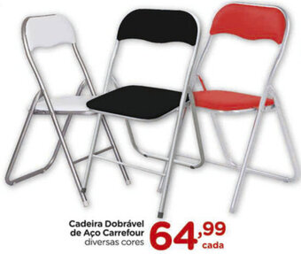 Carrefour Cadeira Dobravel de Aco Carrefour oferta