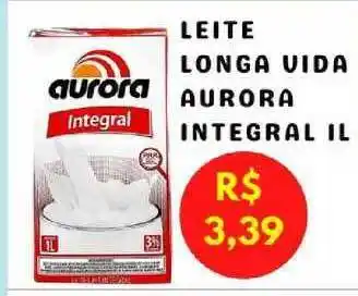 Serrano Supermercado Leite Longa Vida Aurora Integral 1L oferta