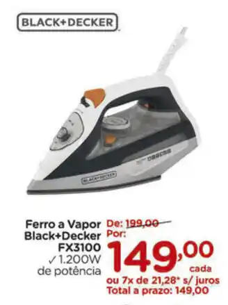 Ferno a Vapor Black+Decker FX3100