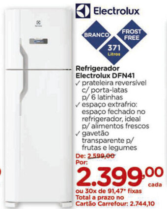 Carrefour Refrigerador Electrolux DFN41 oferta