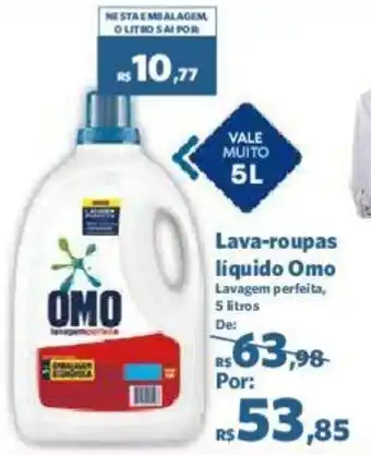 Sam's Club Lava-roupas líquido Omo Lavagem perfeita, 5 litros oferta