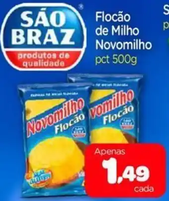 Nordestão Flocão de Milho Novomilho pct 500g oferta