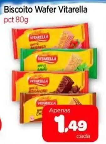 Biscoito Wafer Vitarella pct 80g