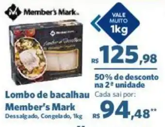 Sam's Club Lombo de bacalhau Cada sai por: Member's Mark 1kg oferta