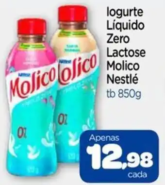 Nordestão logurte Líquido Zero Lactose Molico Nestlé tb 850g oferta