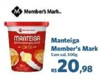 Sam's Club Manteiga Member's Mark Com sal, 500g oferta