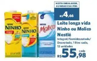 Sam's Club Leite longa vida Ninho ou Molico Nestlé oferta