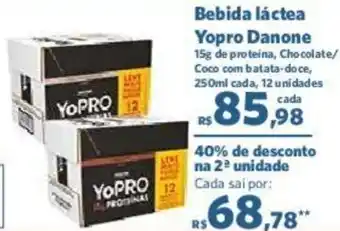 Sam's Club Bebida láctea Yopro Danone 15g oferta